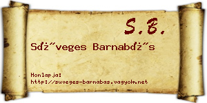 Süveges Barnabás névjegykártya