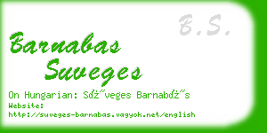 barnabas suveges business card