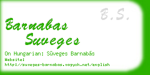 barnabas suveges business card